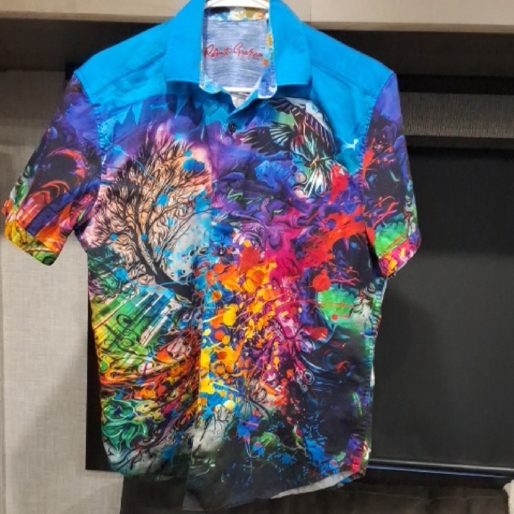 Robert Graham Multicolor Artistic Men's Shirt